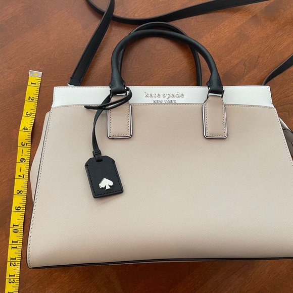 kate spade multicolor brown black white tote bag - Picture 4 of 7